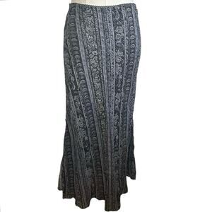 Angie Grey Rayon Midi Skirt S/M Y2K 90s Grunge Boho Casual Minimalist Whimsigoth